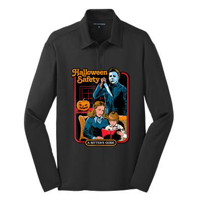 Halloween Safety Family Guide Silk Touch Performance Long Sleeve Polo