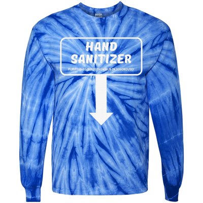 Hand Sanitizer Funny Humour Christmas Naughty Gag Tie-Dye Long Sleeve Shirt