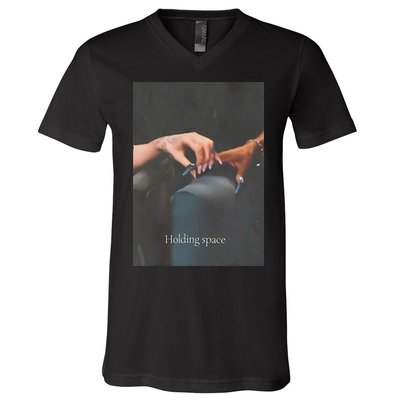 Holding Space For The Lyrics Of Defying V-Neck T-Shirt