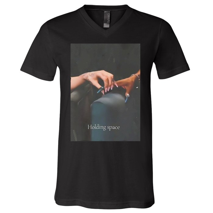 Holding Space For The Lyrics Of Defying V-Neck T-Shirt