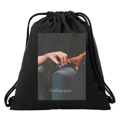 Holding Space For The Lyrics Of Defying Drawstring Bag