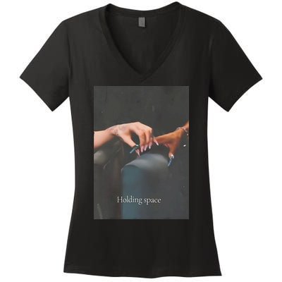 Holding Space For The Lyrics Of Defying Women's V-Neck T-Shirt