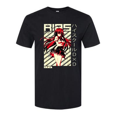 High School Funny Anime DxD Rias Gremory Retro Character Softstyle CVC T-Shirt