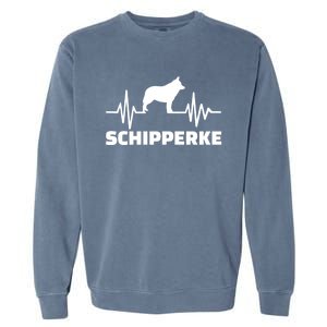 Heartbeat Schipperke Funny Gift Garment-Dyed Sweatshirt