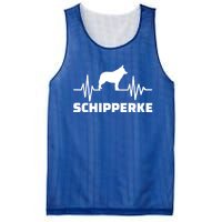 Heartbeat Schipperke Funny Gift Mesh Reversible Basketball Jersey Tank