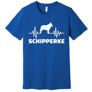 Heartbeat Schipperke Funny Gift Premium T-Shirt