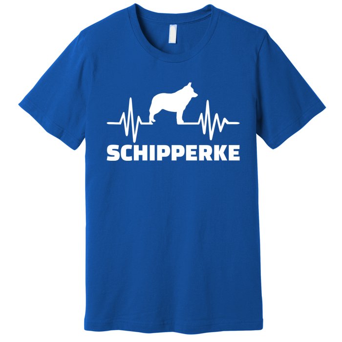 Heartbeat Schipperke Funny Gift Premium T-Shirt