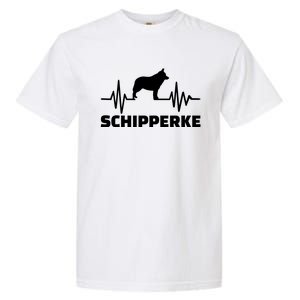 Heartbeat Schipperke Funny Gift Garment-Dyed Heavyweight T-Shirt