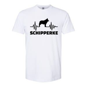 Heartbeat Schipperke Funny Gift Softstyle CVC T-Shirt