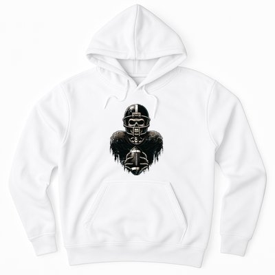 Halloween Skeleton Football Player Spooky Sports Graphic Hoodie