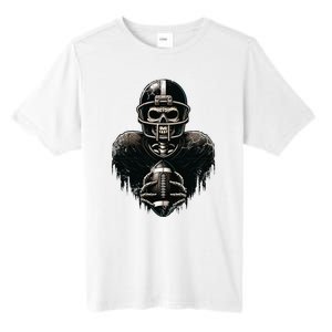 Halloween Skeleton Football Player Spooky Sports Graphic Tall Fusion ChromaSoft Performance T-Shirt