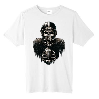 Halloween Skeleton Football Player Spooky Sports Graphic Tall Fusion ChromaSoft Performance T-Shirt