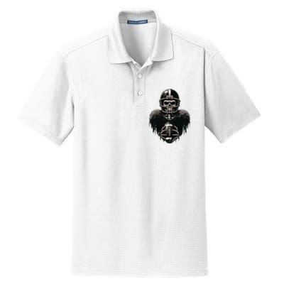 Halloween Skeleton Football Player Spooky Sports Graphic Dry Zone Grid Polo