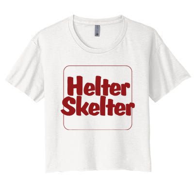 Helter Skelter Funny Women's Crop Top Tee