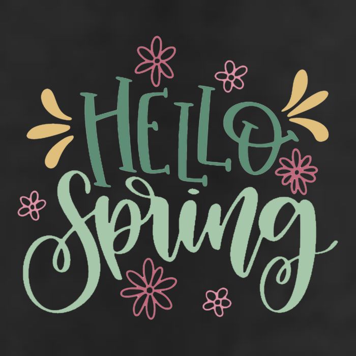 Hello Spring Flowers 7 Panel Mesh Trucker Snapback Hat