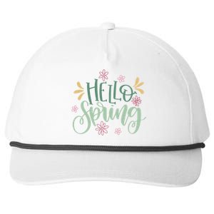 Hello Spring Flowers Snapback Five-Panel Rope Hat