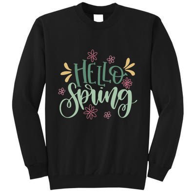 Hello Spring Flowers Tall Sweatshirt