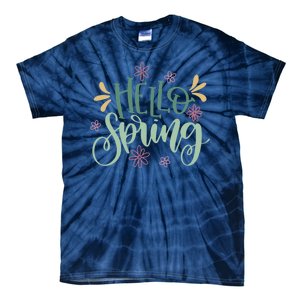 Hello Spring Flowers Tie-Dye T-Shirt