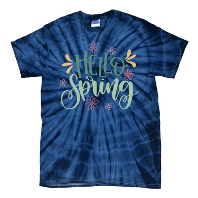 Hello Spring Flowers Tie-Dye T-Shirt