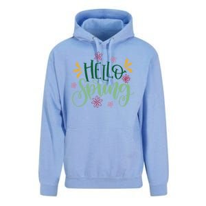 Hello Spring Flowers Unisex Surf Hoodie