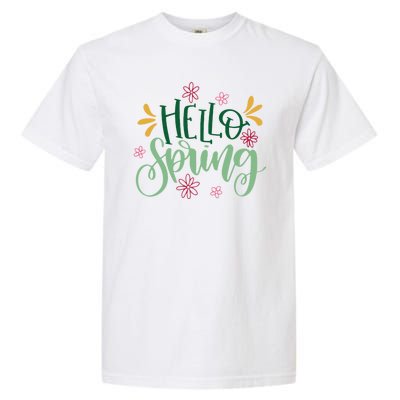 Hello Spring Flowers Garment-Dyed Heavyweight T-Shirt