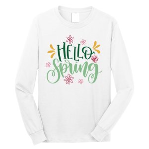 Hello Spring Flowers Long Sleeve Shirt