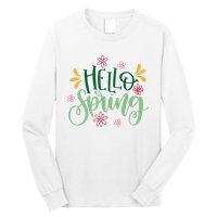 Hello Spring Flowers Long Sleeve Shirt