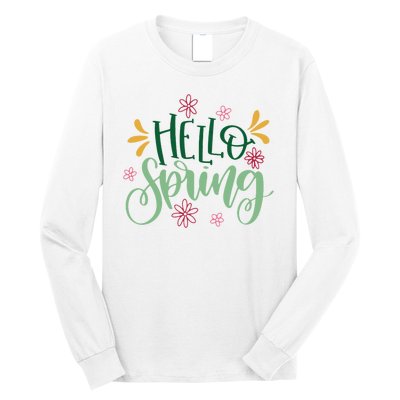 Hello Spring Flowers Long Sleeve Shirt