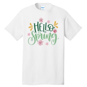 Hello Spring Flowers Tall T-Shirt