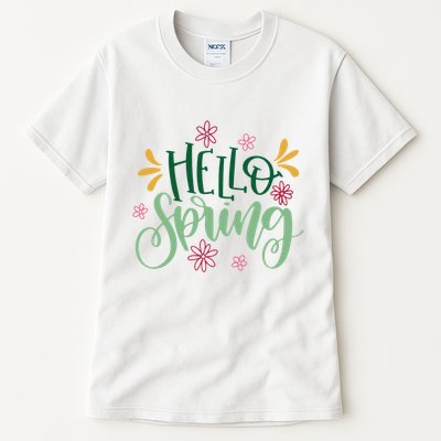 Hello Spring Flowers Tall T-Shirt