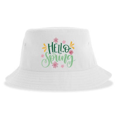 Hello Spring Flowers Sustainable Bucket Hat