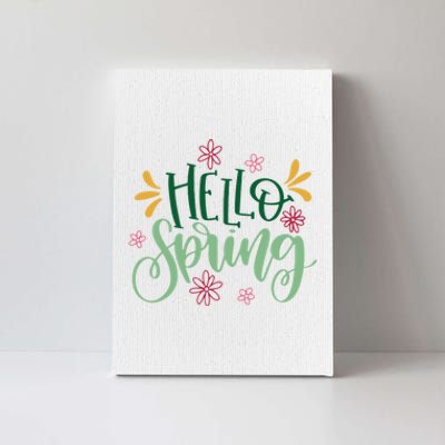 Hello Spring Flowers Canvas