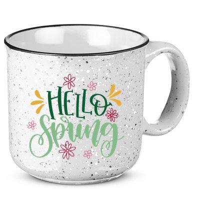 Hello Spring Flowers 15oz Campfire Ceramic Mug