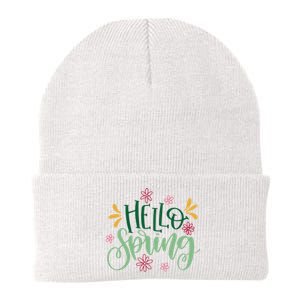 Hello Spring Flowers Knit Cap Winter Beanie