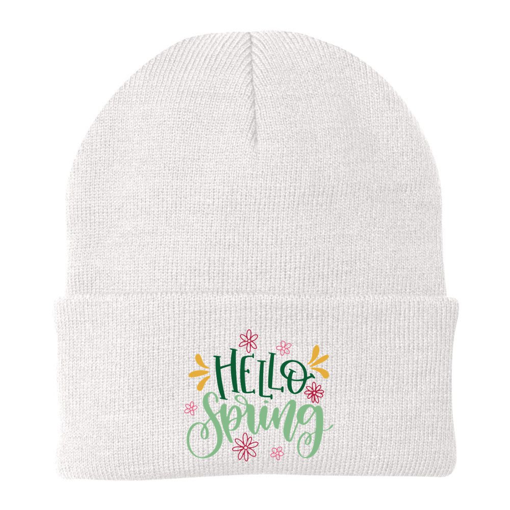 Hello Spring Flowers Beanie
