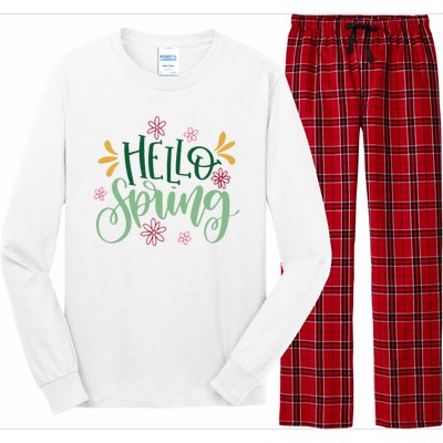 Hello Spring Flowers Long Sleeve Pajama Set