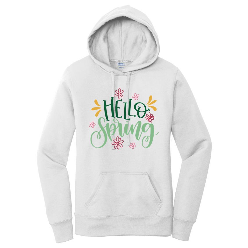Hello Spring Flowers Women's Pullover Hoodie
