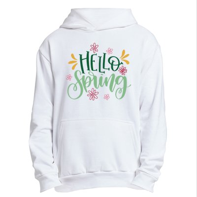 Hello Spring Flowers Urban Pullover Hoodie