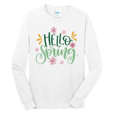 Hello Spring Flowers Tall Long Sleeve T-Shirt