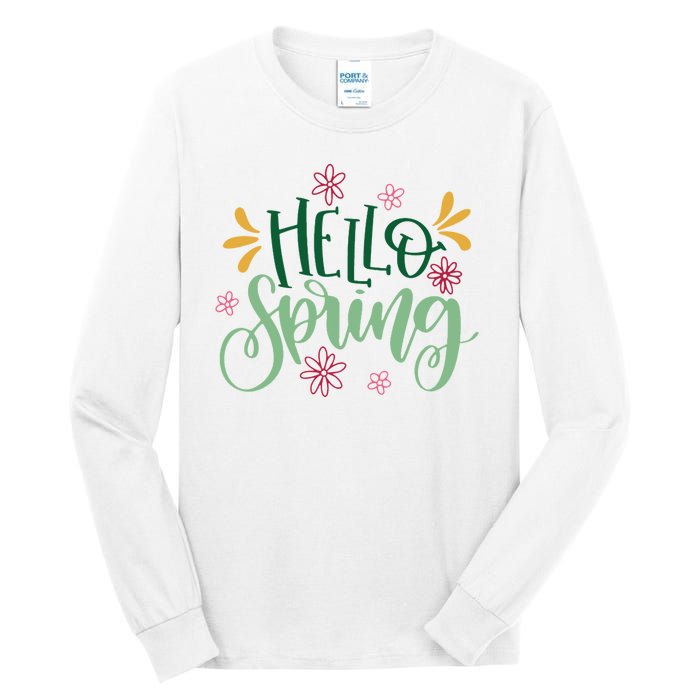 Hello Spring Flowers Tall Long Sleeve T-Shirt