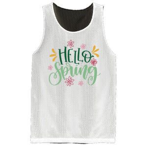 Hello Spring Flowers Mesh Reversible Basketball Jersey Tank