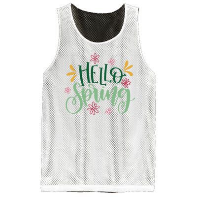 Hello Spring Flowers Mesh Reversible Basketball Jersey Tank