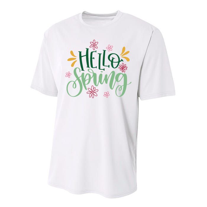 Hello Spring Flowers Performance Sprint T-Shirt