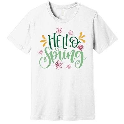 Hello Spring Flowers Premium T-Shirt