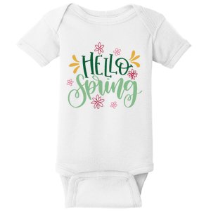 Hello Spring Flowers Baby Bodysuit