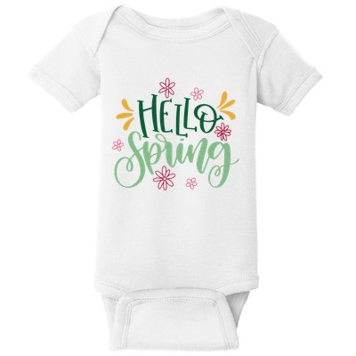 Hello Spring Flowers Baby Bodysuit