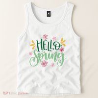 Hello Spring Flowers Tank Top