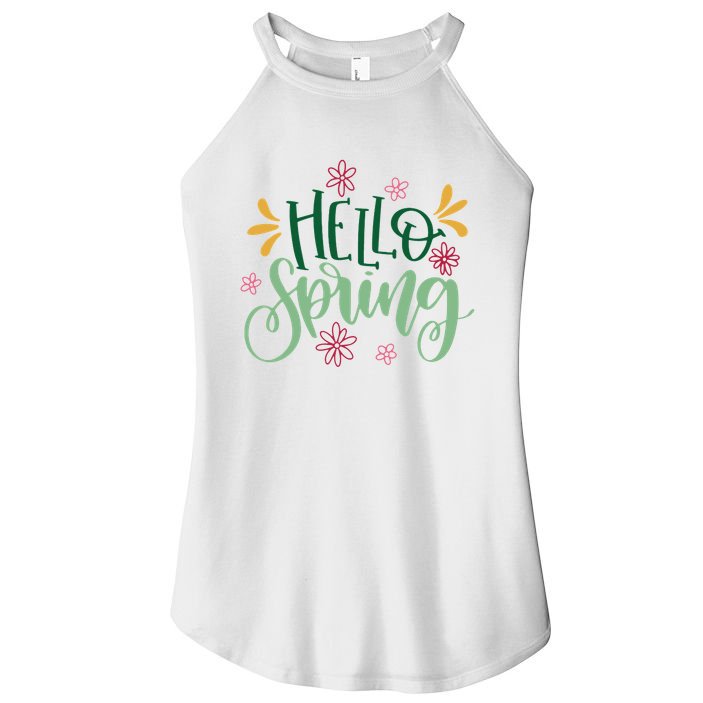 Hello Spring Flowers Women's Perfect Tri Rocker Tank