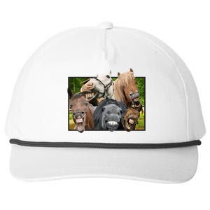 Horses Selfie Funny Snapback Five-Panel Rope Hat