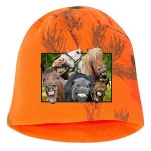 Horses Selfie Funny Kati - Camo Knit Beanie